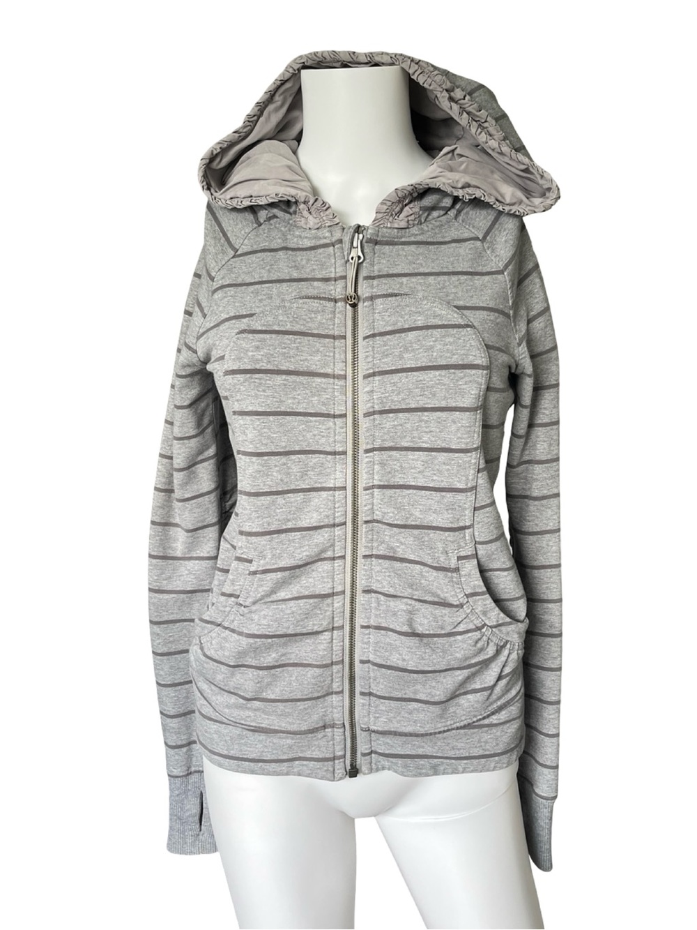 Lululemon Movement Jacket Cayman Stripe Heathered Medium Ambient Grey Womens